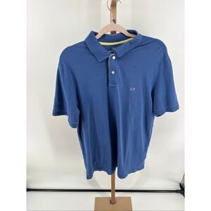 Vineyard Vines Polo Shirt Mens Slim Fit Size Large Shirt Golf Collared Logo Blue